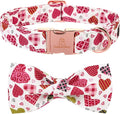 Lionheart glory Heart Dog Collar, Adjustable Dog Collar with Bowtie, Pet Gift Collar for Dog Soft Bowtie Dog Collars for X-Large Dogs