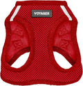 Best Pet Supplies Voyager Step-in Air Harness - All Weather Mesh, Reflective, No Pull Harness for Dogs, Cats - Secure with Hook & Loop Fastener, Buckle, Double D-Rings - Red, XXXS