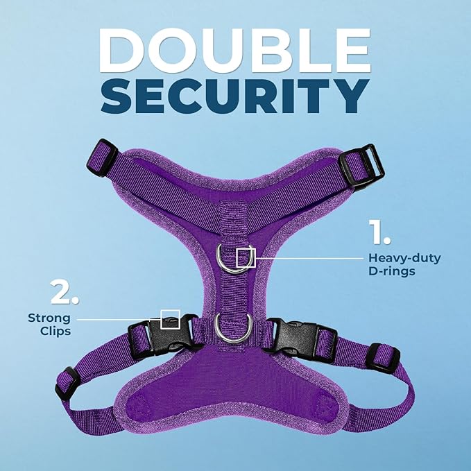 Voyager Step-in Pet Harness - All Weather Mesh, Adjustable Step in Harness for Cats and Dogs by Best Pet Supplies - Purple, M
