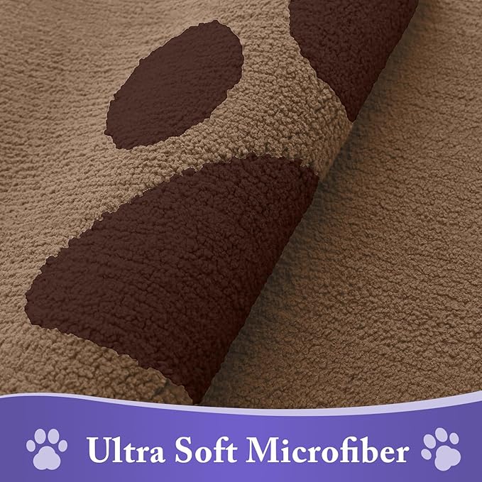 Buganda Dog Door Mat for Muddy Paws, Absorbent Dirt Trapper Non Slip Indoor Doormats, Washable Low-Profile Mat for Mud Dogs, Entryway Carpet for Inside Floor (40x32 Inches, Beige)