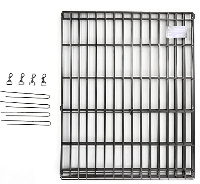MidWest Homes for Pets Folding Metal Dog Exercise Pen, Indoor/Outdoor Playpen with No Door, Provides 16 Sq Feet of Play Space, 42-Inches Tall, Black E-Coated