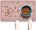 Absorbent Pet Dog Bowl Mat for Food and Water, Pet Cat Food Feeding Mat with Non Slip Rubber Backing, Dog Food Mats for Floors Waterproof, 16"x24"