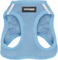 Best Pet Supplies Voyager Step-in Air Harness - All Weather Mesh, Reflective, No Pull Harness for Dogs, Cats - Secure with Hook & Loop Fastener, Buckle, Double D-Rings - Baby Blue, XL