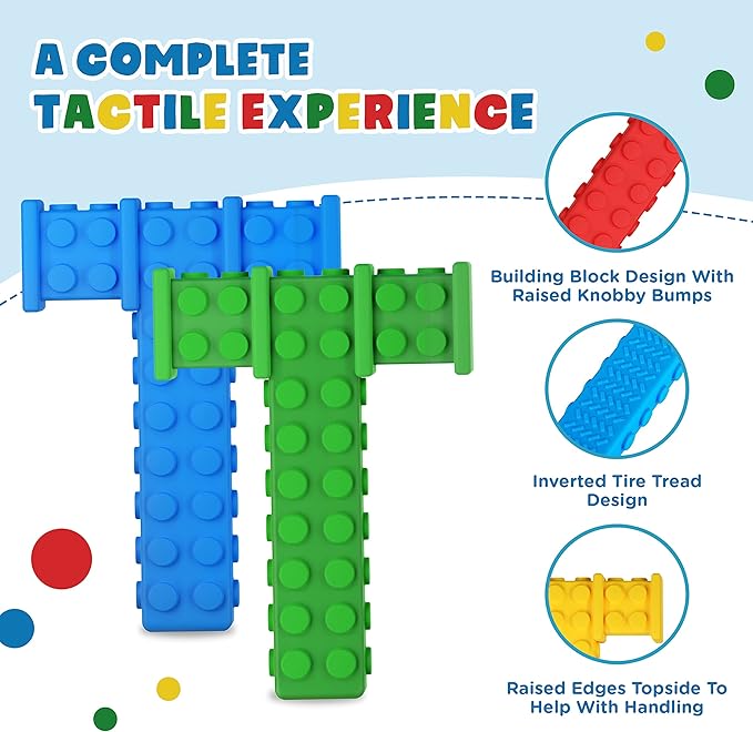 Chewy Sensory Toys for Kids with Autism Sensory Product for Adults Teens Toddlers, ADHD Tools for Kids, ADHD Toys for Autistic Children, Oral Motor Tool Tube, Mouth Toys, Chew Stick (4 Pack)