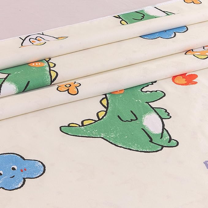 WenBags Waterproof Dog Bed Cover 40*60 Inches Throw Size,Pet Hair Resistant Reversible Couch Cover Mattress Protector,Leakproof Bed Liner/Sheet/Blanket for Adults Elderly Pets (Cute Dinosaurs, 40*60)