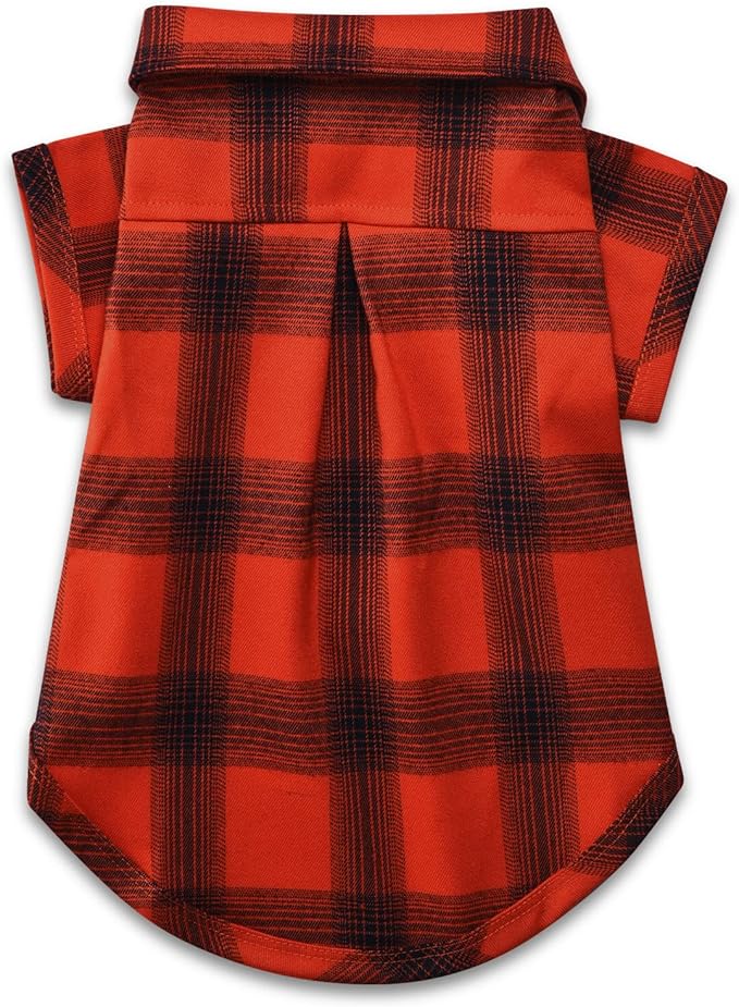 Koneseve Dog Shirt Plaid Dog Clothes for Medium Large Dogs Boy Girl Soft Pet T-Shirts Breathable Outfit Adorable Costume Grid Clothing Birthday Thanksgiving Christmas Sweater Apparel (Red#1; 7XL)
