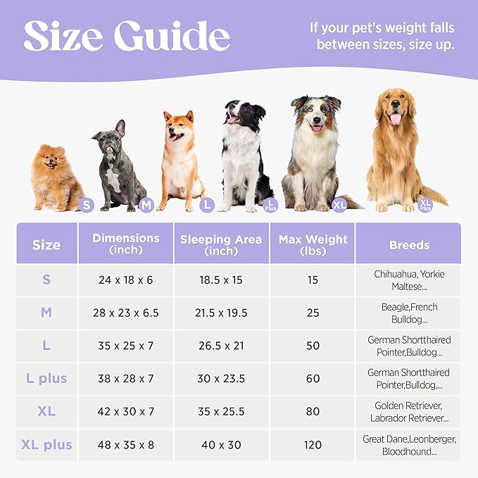 LE SURE Cute L-Plus Dog Beds, Orthopedic Waterproof Large Pet Bed with Sides, High Back Non-Slip Bottom and Egg-Crate Foam Dog Couch Sofa with Washable Removable Cover, Grey