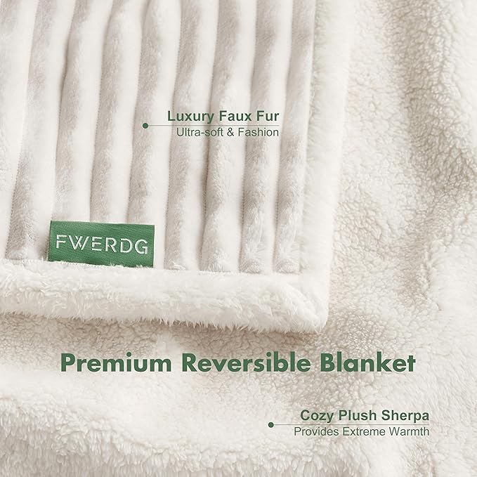 Waterproof Puppy Blankets for Small Dogs - Cozy Fleece Calming Cat Blanket for Couch Furniture Protector, Washable Dog Blankets for Indoors & Outdoors, Cream, 25"x35"