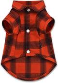 Koneseve Dog Shirt Plaid Dog Clothes for Medium Large Dogs Boy Girl Soft Pet T-Shirts Breathable Outfit Adorable Costume Grid Clothing Birthday Thanksgiving Christmas Sweater Apparel (Red#1; 7XL)