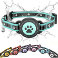 Airtag Cat Collar Breakaway, Reflective Cat Collar with AirTag Holder and Bell, Compatible with Apple Air Tag, Comfortable Padding, Adjustable, Durable (Turquoise, XS)