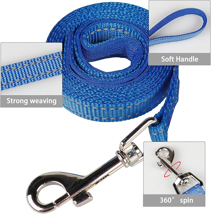 YIMEIS Dog Harness and Leash Set, No Pull Soft Mesh Pet Harness, Reflective Adjustable Puppy Vest for Small Medium Large Dogs, Cats (Royal Blue & Black, Small (Pack of 1)