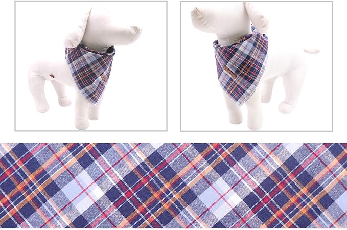 Lionet Paws Dog Bandana Washable Cotton Handkerchief Scarf Triangle Bandana for Small Medium Large Dogs