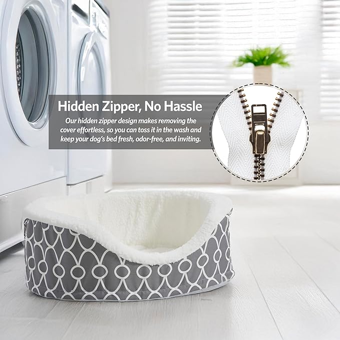 MidWest Homes for Pets Orthoperdic Egg-Crate Nesting Pet Bed w/Teflon Fabric Protector, XL Gray