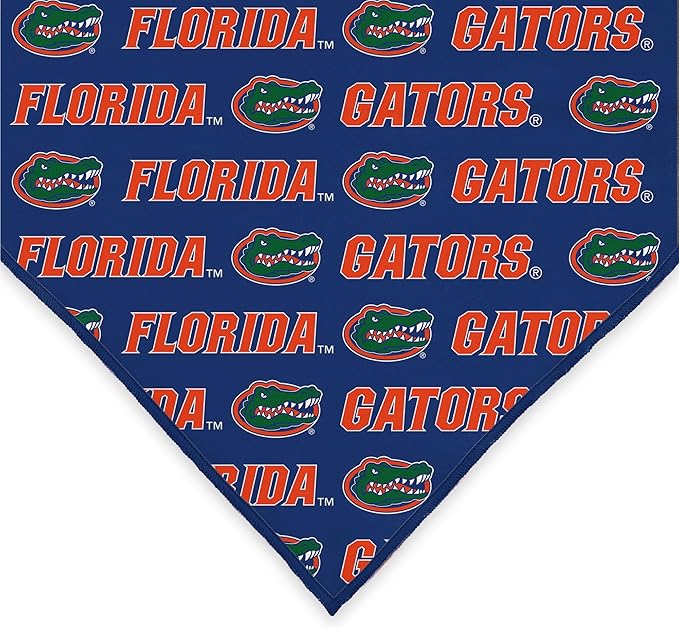Florida Gators Officially Licensed Bandana for Dogs and Cats | Fits Pets Great Gift Idea | Easy-to-Tie (Small, 13")