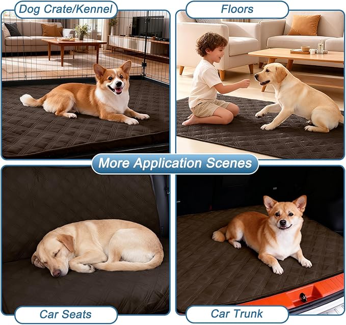 hyha Waterproof Dog Blanket, Reversible Pet Bed Blanket, Soft Sofa Couch Cover for Dogs Washable, Waterproof Pet Couch Covers for Sofa Puppy Cats Furniture Protector(52"x82", Chocolate/Dark Grey)