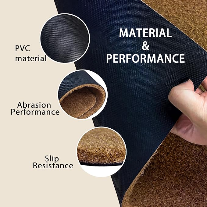 Complimentary Dog Hair with Entry Door Mat, Cute Dog Paws Print Artificial Coir Front Door Mat Indoor Outdoor Entrance, Funny Paw Welcome Doormat Rug for Porch Entryway Patio Decor, 17X30 Inch