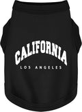 Discover Cozy Cotton Canine Wear: Soft, Lightweight, and Breathable Dog Shirt Vest with Eye-Catching Graphics(California), Keeping Your Furry Friend Warm and Comfy! Black XL