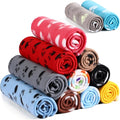 Tegeme 12 Pieces Fleece Blankets for Pets Dog Puppy Paw Print Cat Bedding Cover Blanket for Small Animals Pig Cage Liner Sleep Mat Pad Kitten Soft Warm(Cute Style,31 x 36 Inches)