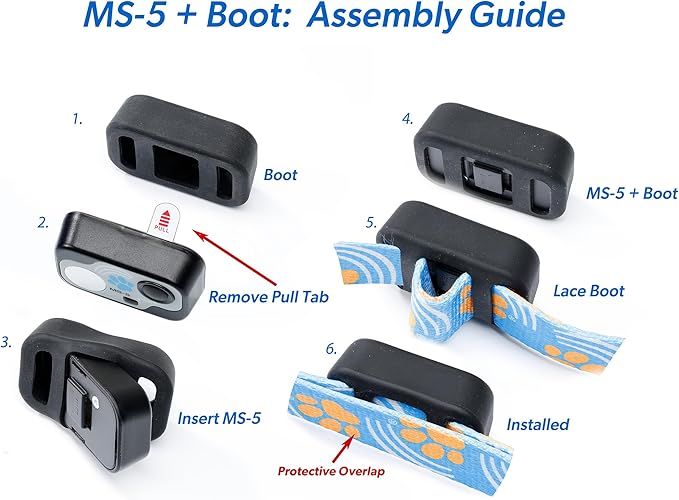 MS-5 Automatic Pet Door Collar, Genuine High Tech Pet Brand Dog Collar for Power Pet Doors - Deluxe Strap (Paw, Medium) - DC-PAW-MS5-M