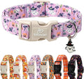 Halloween Dog Collar Cute Wizard Ghost Puppy Collar - Light Comfortable Adjustable Pet Collars for Small Medium Large Girl Boy Dogs M