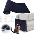 Cat Scratch Furniture Protector - 158" x 13.8" Trimmable Self-Adhesive Cats Claws Scratch Pads, DIY Cat Climbing Couch Protector for Scratch Post Cat Tree Replacement Indoor (Dark Blue)