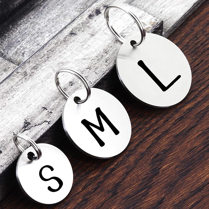 Ultra Joys Dog ID Tag, Custom Dog Tag Personalized Cat Tag, Pet ID Tag, Brushed Stainless Steel Round Dog Tag Silver Medium