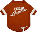NCAA Texas Longhorns T-SHIRT for DOGS & CATS, Large. FOOTBALL/BASKETBALL DOG SHIRT for College NCAA Team Fans. NEW & UPDATED FASHIONABLE STRIPE DESIGN, DURABLE & CUTE SPORTS PET TEE SHIRT OUTFIT