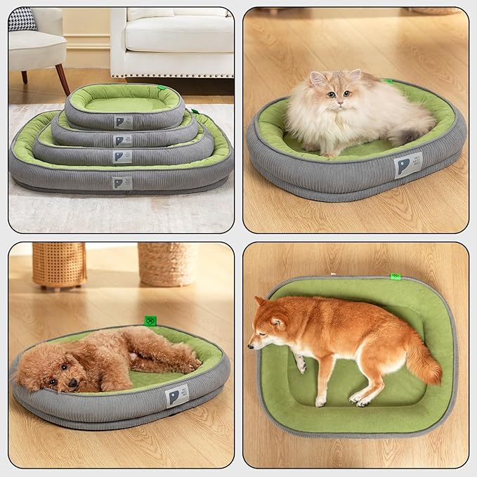 Orthopedic Cat Bed for Puppy,Cat Sofa Bed with Egg Crate Foam Four Sided Bolster Dog Couch Beds with Removable Cover & Non-Slip Bottom XS