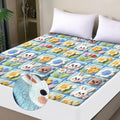 Waterproof Mattress Protector Queen, Fitted Sheet Style Breathable Mattress Cover with Deep Pocket Fits Up to 18'', Machine Washable Noiseless Bed Cover for Kids Adults Pets (Squares, 60'' X 80'')