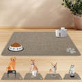 PUPTECK Dog Food Mat, Absorbent Pet Cat Feeding Mat for Food and Water Bowls, Anti-Slip Dog Placemat for Floors Waterproof, Pet Supplies Accessories, Khaki M