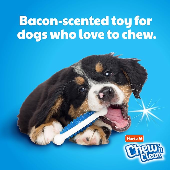 Hartz Chew 'n Clean Tuff Bone Tough Dog Chew Toy, Large 3 Pack