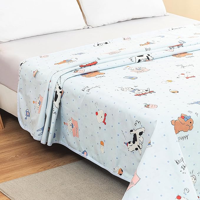 WenBags Waterproof Dog Bed Cover 40 * 60 Inches Throw Size,Pet Hair Resistant Reversible Couch Cover Mattress Protector,Leakproof Bed Liner/Sheet/Blanket for Adults Elderly Pets (Cute Dogs, 40 * 60)