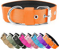 Heavy Duty Tactical Dog Collar - 1.5" Width Military Durable Thick Nylon with Adjustable Metal D Ring & Buckle Working Training K9 Collar for Medium Large Dogs (XL(23"-26"), Orange)