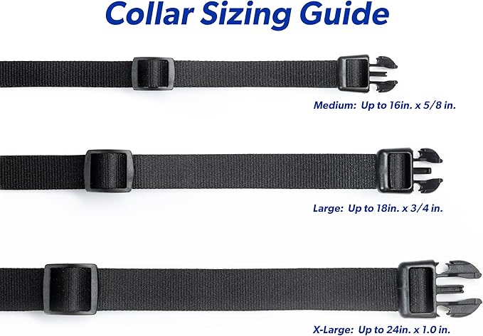 MS-5 Automatic Pet Door Collar, Genuine High Tech Pet Brand Dog Collar for Power Pet Doors - Deluxe Strap (Black, Extra Large) - DC-BLK-MS5-XL