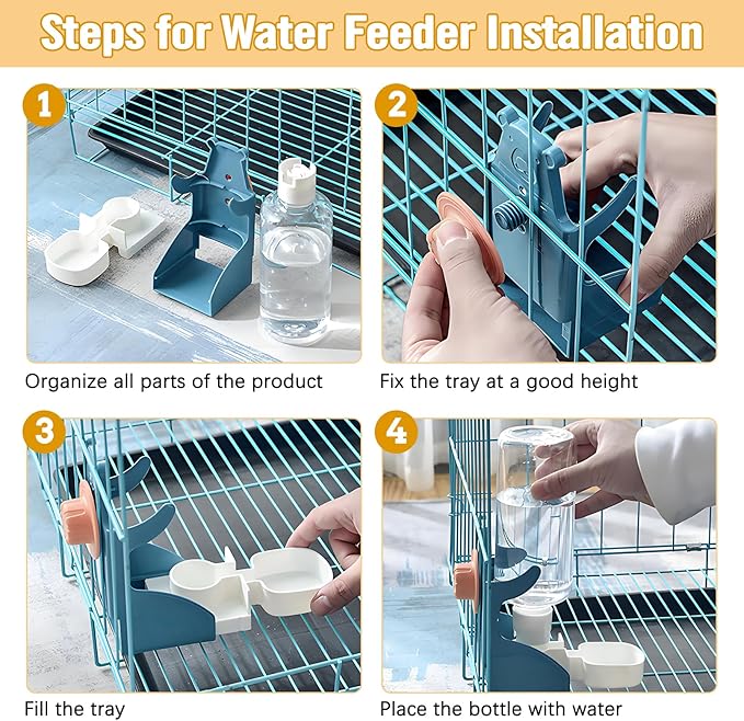 BNOSDM Automatic Bird Feeder Water Dispenser Set No Mess Bird Cage Feeders Parrot Cage Accessories Transparent Seed Food Container with Perch for Finches Parakeets Budgies Lovebirds Canaries (Green)