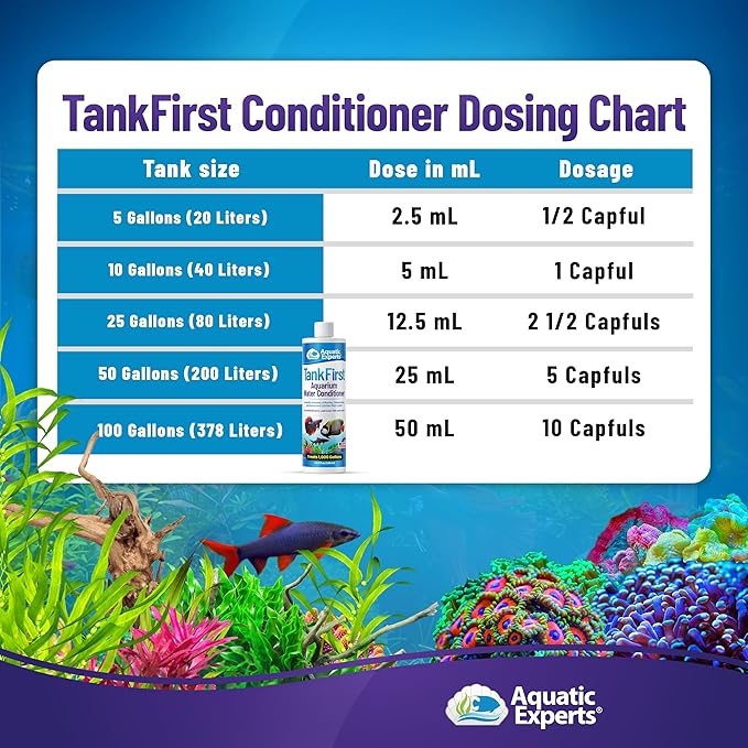 TankFirst Complete Aquarium Water Conditioner - Fish Water Conditioner, Instantly Removes Chlorine, Chloramines, and detoxifies Ammonia from Fish Tank (TankFirst Regular, 500 ml)