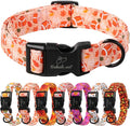 Fall Dog Collar, Cute Football Pattern Puppy Collar, Orange Adjustable Cotton Holiday Tanksgiving Dog Collars for Small Medium Large Boy&Girl Dogs XL