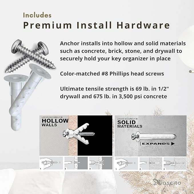Dog Treat Holder For Wall Storage For Pets, Premium Pet Wall Organizer, Includes Two 32oz Airtight Dog Treat Jar, 3 Sets of Triple Hooks, Sturdy Shelf in Modern Black