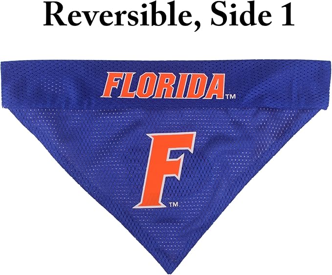Pets First Collegiate Pet Accessories, Reversible Bandana, Florida Gators, Large/X-Large