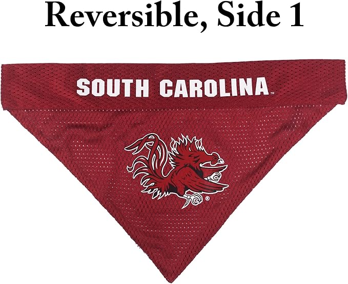 Pets First Collegiate Pet Accessories, Reversible Bandana, South Carolina Gamecocks, Small/Medium