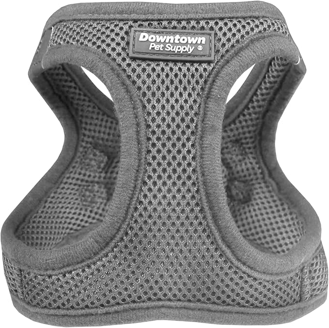 Downtown Pet Supply Step in Dog Harness No Pull, X-Large, Light Gray - Adjustable Harness with Padded Mesh Fabric and Reflective Trim - Buckle Strap Harness for Dogs