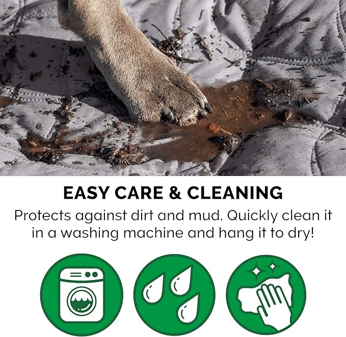 Furhaven Waterproof & Non-Slip Full Size Mattress Cover Protector for Dogs & Cats, Washable, For Beds, Couches, & Car Seats - Quilted Twill Blanket Mattress Cover - Gray, Medium/Full Size