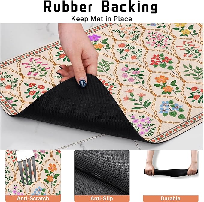 Absorbent Pet Dog Bowl Mat for Food and Water, Pet Cat Food Feeding Mat with Non Slip Rubber Backing, Dog Food Mats for Floors Waterproof, 24"x32"