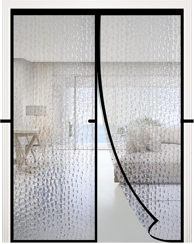RELIANCER Magnetic Thermal Insulated Door Curtain,Waterproof EVA Door Cover,Fit Doors Size Up to 60"x96",Temperature Protection Insulated Doorway Curtain Partition,Patio Self-Closing Doors Net Screen