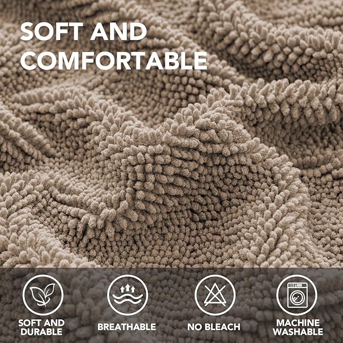 H.VERSAILTEX Non Slip Pet Couch Cover Chenille Dog Bed Protector Thick Soft Sofa Slipcover Pet Friendly Washable Couch Cushion Covers for Pets (40" x 50", Sand)