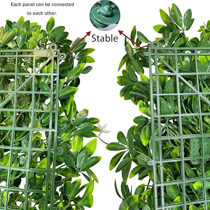 Artificial Plant Wall Roll: 60 X 120 in (50 sqft) UV-Anti Ivy Privacy Fence Screen Faux Greenery Panels Backdrop Boxwood Ivy Vine Leaf Hedge for Indoor Outdoor Green Decor