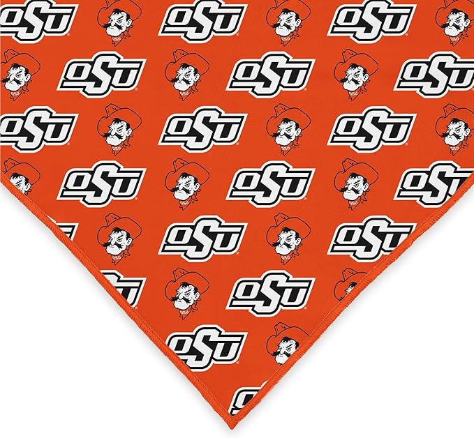 Oklahoma State Cowboys Officially Licensed Bandana for Dogs and Cats | Fits Pets Great Gift Idea | Easy-to-Tie (Small, 13")