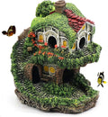Aquarium Decor Hideaway Cave, Betta Fish Tank House Accessories for Amphibians, Goldfish, Shrimp, Conch