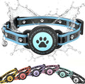 Airtag Cat Collar Breakaway, Reflective Cat Collar with AirTag Holder and Bell, Compatible with Apple Air Tag, Comfortable Padding, Adjustable, Durable (Blue, S)