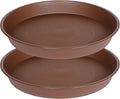 2 Pack of Plant Saucer 19", 2.3" Depth, 18 19 inch Plant Tray Saucer, Plant Dish for The Garden, Large Plant Saucer (19", Chocolate)